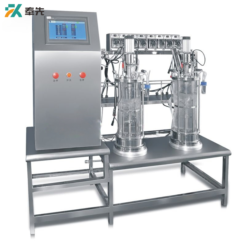 Cabinet Type Mechanical Mixing Parallel Double Glass Bioreactor