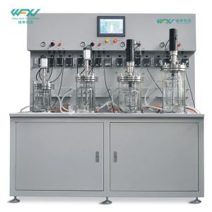 Off-site Sterilization Mechanical Mixing Quadruple Double-wall Glass Fermenter