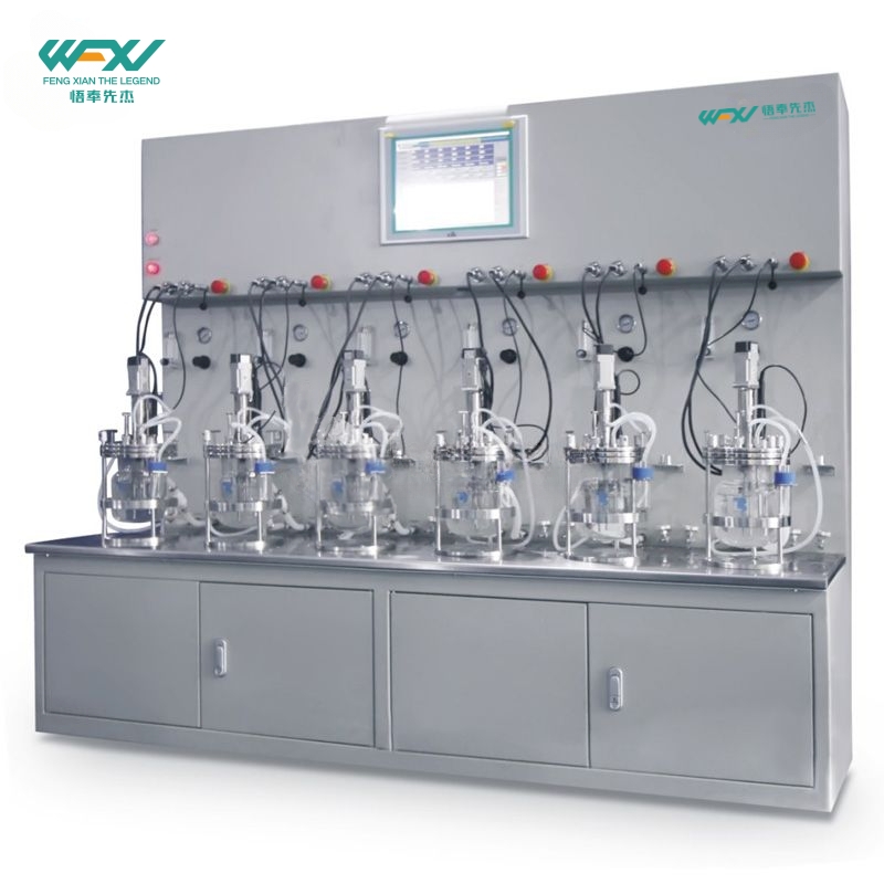 Sextuple Off-site Sterilization Double-wall Glass Fermenter